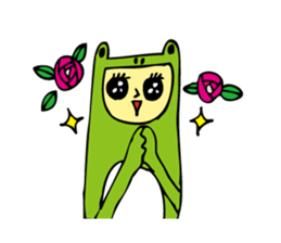 Costume of the frog (kigurumikaerusan)2 sticker #2457074