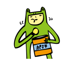 Costume of the frog (kigurumikaerusan)2 sticker #2457081