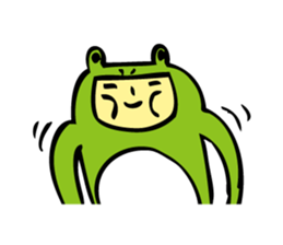 Costume of the frog (kigurumikaerusan)2 sticker #2457082