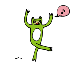 Costume of the frog (kigurumikaerusan)2 sticker #2457084