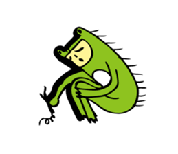 Costume of the frog (kigurumikaerusan)2 sticker #2457087