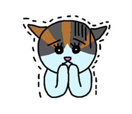Mi-chan calico cat sticker #2457958
