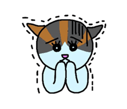 Mi-chan calico cat sticker #2457958