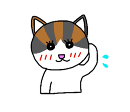 Mi-chan calico cat sticker #2457964