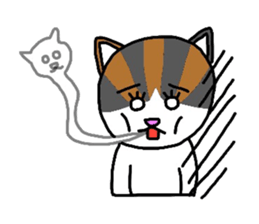 Mi-chan calico cat sticker #2457965