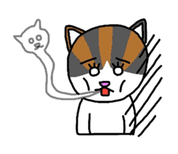 Mi-chan calico cat sticker #2457965