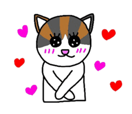 Mi-chan calico cat sticker #2457967