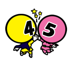 5colors Numbers1 sticker #2459231