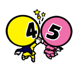 5colors Numbers1 sticker #2459231