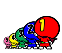 5colors Numbers1 sticker #2459237