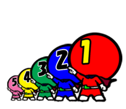5colors Numbers1 sticker #2459237