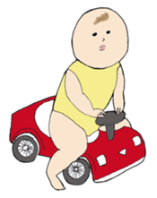 Baby lead a freewheeling life sticker #2459506