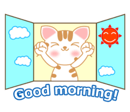 The Everyday Life of a Funny Cat English sticker #2460374