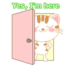 The Everyday Life of a Funny Cat English sticker #2460378