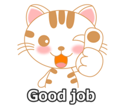 The Everyday Life of a Funny Cat English sticker #2460381