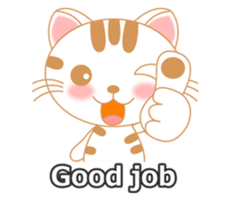 The Everyday Life of a Funny Cat English sticker #2460381