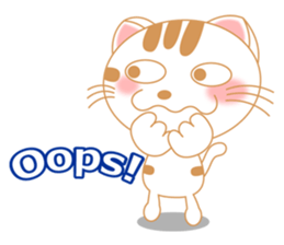 The Everyday Life of a Funny Cat English sticker #2460382