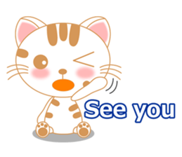 The Everyday Life of a Funny Cat English sticker #2460387