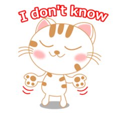 The Everyday Life of a Funny Cat English sticker #2460392