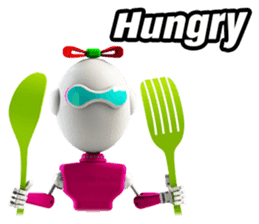 Funny Robot : Girl_Eng sticker #2460929