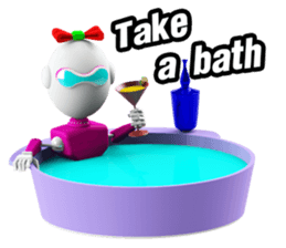 Funny Robot : Girl_Eng sticker #2460931