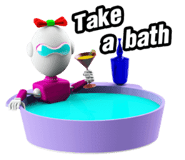 Funny Robot : Girl_Eng sticker #2460931