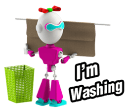 Funny Robot : Girl_Eng sticker #2460932
