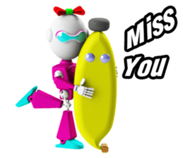 Funny Robot : Girl_Eng sticker #2460933