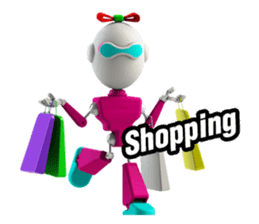 Funny Robot : Girl_Eng sticker #2460935