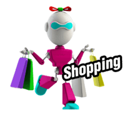 Funny Robot : Girl_Eng sticker #2460935