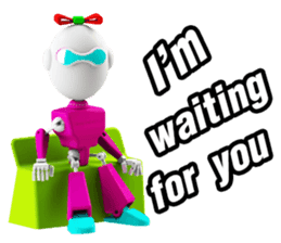 Funny Robot : Girl_Eng sticker #2460936