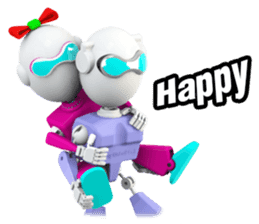 Funny Robot : Girl_Eng sticker #2460939