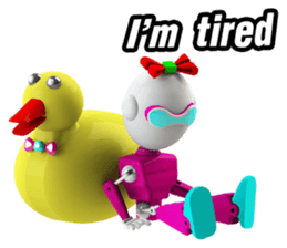 Funny Robot : Girl_Eng sticker #2460941