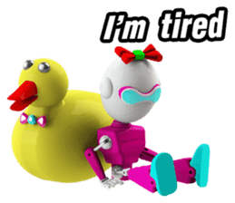 Funny Robot : Girl_Eng sticker #2460941