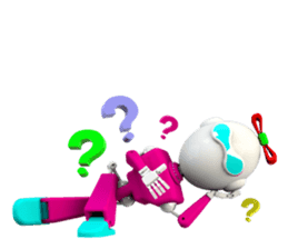 Funny Robot : Girl_Eng sticker #2460942