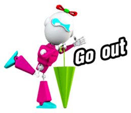 Funny Robot : Girl_Eng sticker #2460943