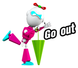 Funny Robot : Girl_Eng sticker #2460943