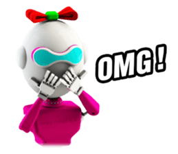 Funny Robot : Girl_Eng sticker #2460944