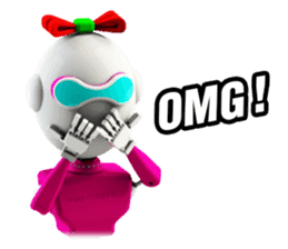 Funny Robot : Girl_Eng sticker #2460944