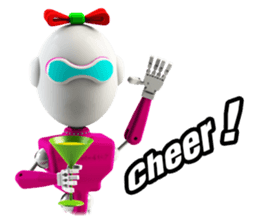 Funny Robot : Girl_Eng sticker #2460946