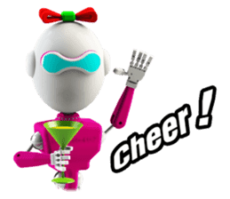 Funny Robot : Girl_Eng sticker #2460946