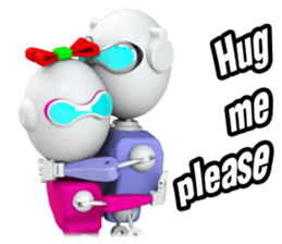 Funny Robot : Girl_Eng sticker #2460947