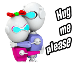 Funny Robot : Girl_Eng sticker #2460947