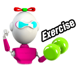 Funny Robot : Girl_Eng sticker #2460948