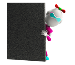 Funny Robot : Girl_Eng sticker #2460949