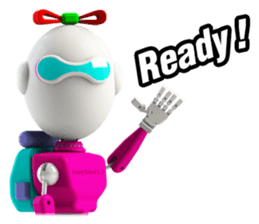 Funny Robot : Girl_Eng sticker #2460952