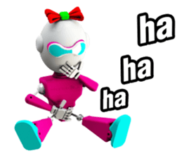 Funny Robot : Girl_Eng sticker #2460953