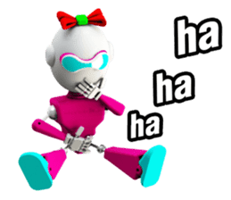 Funny Robot : Girl_Eng sticker #2460953