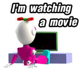 Funny Robot : Girl_Eng sticker #2460954