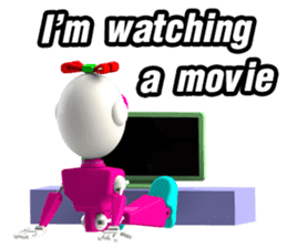 Funny Robot : Girl_Eng sticker #2460954